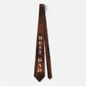 Cravate Cadeau fête des pères Meilleur Papa Necktie Rustiq (Devant)
