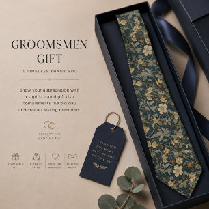 Cravate Cadeau pour garçons d'honneur floral Art nouveau d
