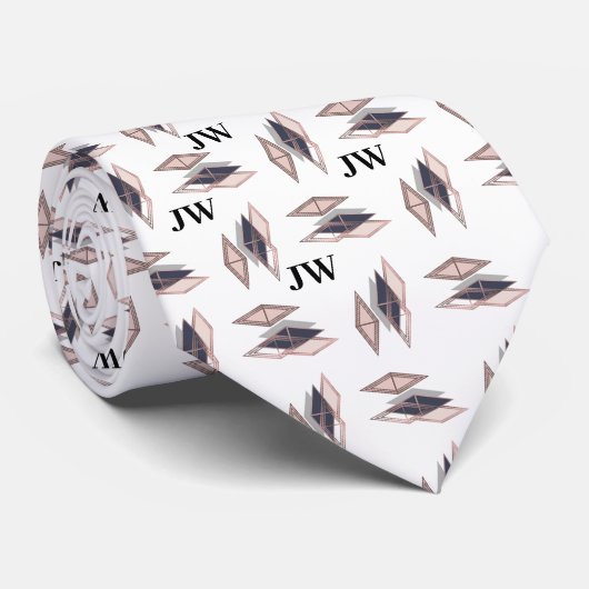 Cravate Cadeau pour les aînés JW noir et blanc abstrait JW (Roulé)