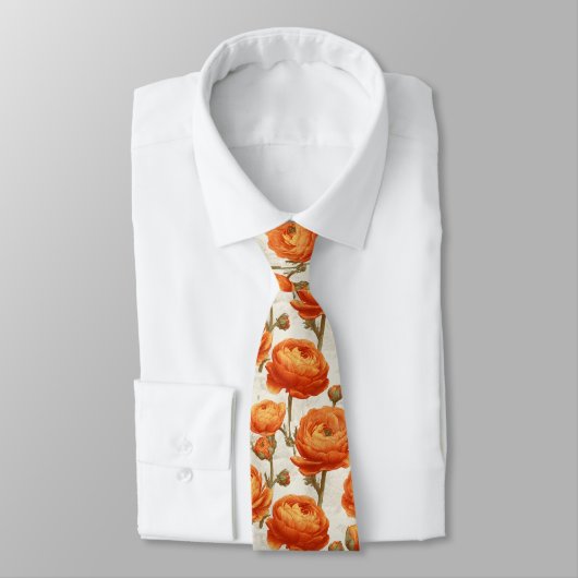 Cravate Cadeau Unique Pour Petit Ami Ranunculus (Attaché)