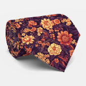 Cravate Cadeaux Chic Pour Lui Fleur Victorienne (Roulé)
