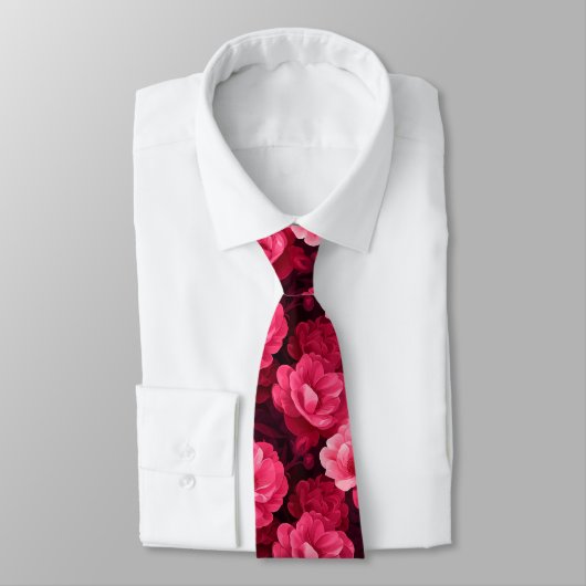 Cravate Cadeaux Classiques Pour Hommes Fleur De Rose (Attaché)