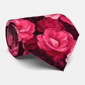 Cravate Cadeaux Classiques Pour Hommes Fleur De Rose (Roulé)