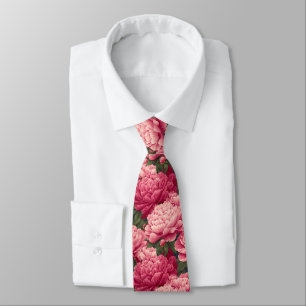 Cravate Cadeaux Colorés Pour Lui Peonies Floral