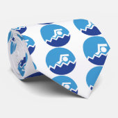 Cravate Cadeaux de natation, nager sur un cercle bleu mode (Roulé)