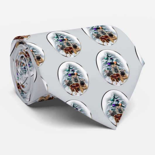 Cravate Cadeaux de Noël chinois Shar-Pei (Roulé)