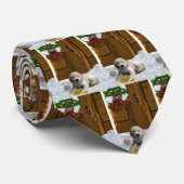 Cravate Cadeaux de Noël Goldendoodle (Roulé)