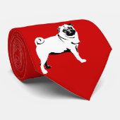Cravate Cadeaux de Pug drôles règnent (Roulé)