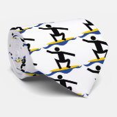 Cravate Cadeaux de surf, surfer sur sa planche de surf (Roulé)