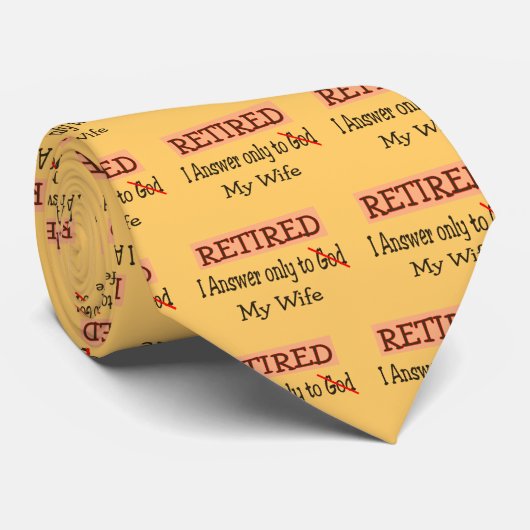 Cravate Cadeaux drôles de retraite (Roulé)