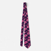 Cravate Cadeaux Hommes Mignons Fleur Rose (Dos)