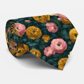 Cravate Cadeaux originaux pour papa Ranunculus (Roulé)