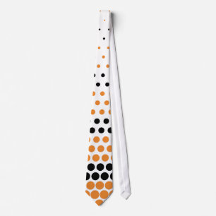 Cravate Cadmium moderne Orange et Pointe Noire