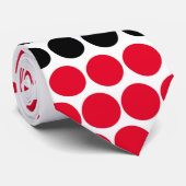 Cravate Cadmium moderne Pointe rouge et noire (Roulé)