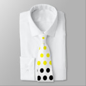 Cravate Cadmium moderne Yellow and Black Polka Dot (Attaché)