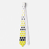 Cravate Cadmium moderne Yellow and Black Polka Dot (Devant)