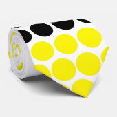 Cravate Cadmium moderne Yellow and Black Polka Dot (Roulé)