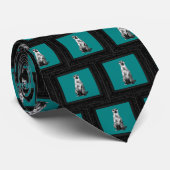 Cravate Cadre Teal de Meerkat (Roulé)