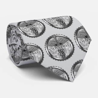 Cravate Caducée de podologue en argent
