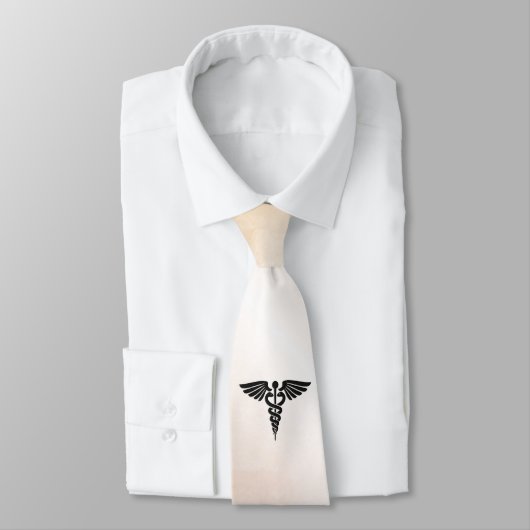 Cravate Caduceus Médicale Look de marbre rustique (Attaché)
