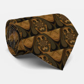Cravate Café Brown Flux Kaleidoscope Art Imprimer (Roulé)