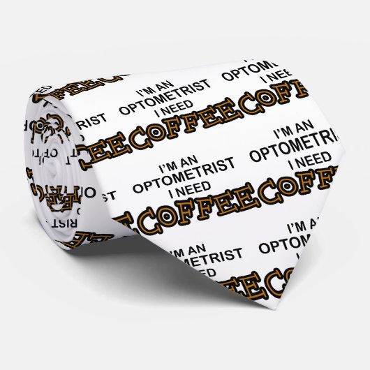 Cravate Café du besoin - optométriste (Roulé)