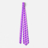 Cravate Cairn Terrier Chien Silhouette rose et bleu clair  (Dos)