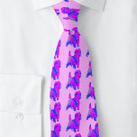 Cravate Cairn Terrier Chien Silhouette rose et bleu clair<br><div class="desc">Cairn Terrier silhouette chien rose chaud et bleu abstrait design motif sur un arrière - plan rose. Vous cherchez le cadeau de Fête des pères parfait pour l'amoureux des chiens dans votre vie? Ne cherchez pas plus loin que cette cravate accrocheuse avec un motif de silhouette de race de chien...</div>