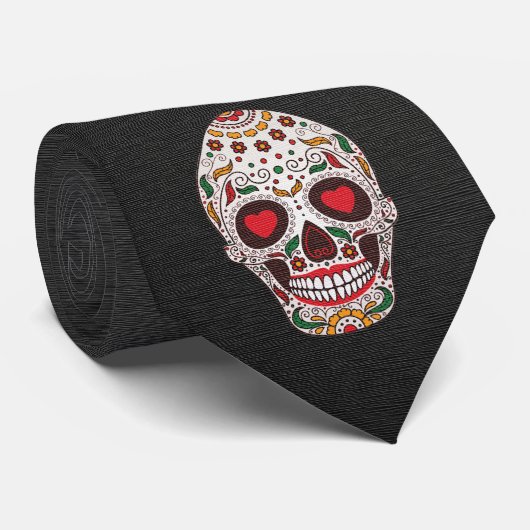 Cravate Calavera Tie – Affirmation Audacieuse (Roulé)