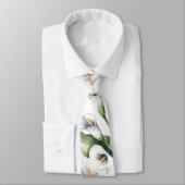 Cravate Calla lilies aquarelle (Attaché)