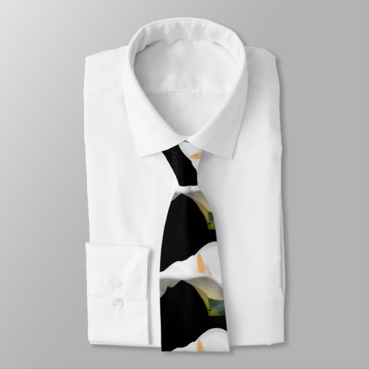 Cravate Callas d'or blanc (Attaché)