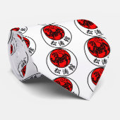 Cravate Calligraphie japonaise de Shotokan Soleil Levant - (Roulé)