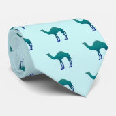Cravate Camel en Teals (Roulé)
