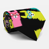 Cravate Camélid coloré de lama drôle (Roulé)