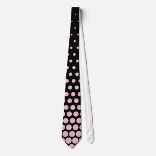 Cravate Cameo Pink Poka Dot Noir moderne