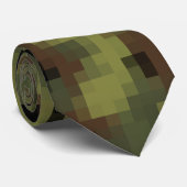Cravate Caméra militaire numérique verte (Roulé)