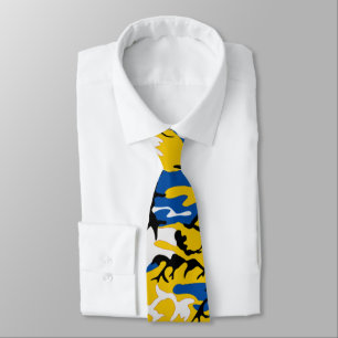 Cravate Camion noir bleu et jaune