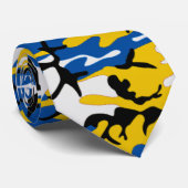 Cravate Camion noir bleu et jaune (Roulé)