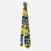 Cravate Camion noir bleu et jaune (Dos)