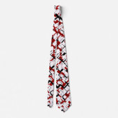 Cravate Camion numérique noir blanc Motif rouge (Dos)