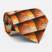 Cravate Camion vintage Junk rouge et orange (Roulé)