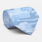 Cravate Camo bleu fané (Roulé)