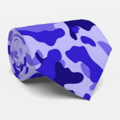 Cravate Camo bleu océan (Roulé)