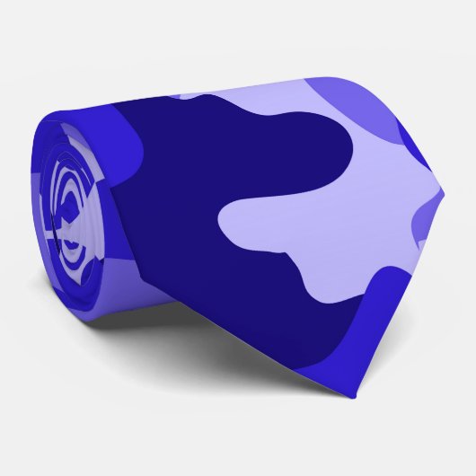 Cravate Camo bleu océan (Roulé)