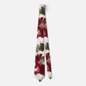 Cravate Camo Crème Rouge Vert (Devant)