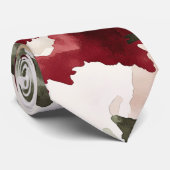 Cravate Camo Crème Rouge Vert (Roulé)