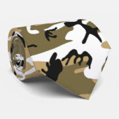 Cravate Camo de sable du désert (Roulé)