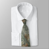 Cravate Camo forêt avec motif de feuilles sèches (Attaché)