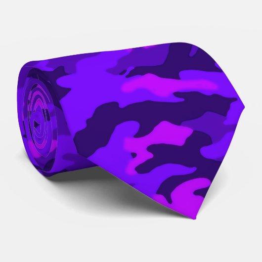Cravate Camo gothique violet (Roulé)