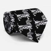 Cravate Camo-Gris-Doxie (Roulé)